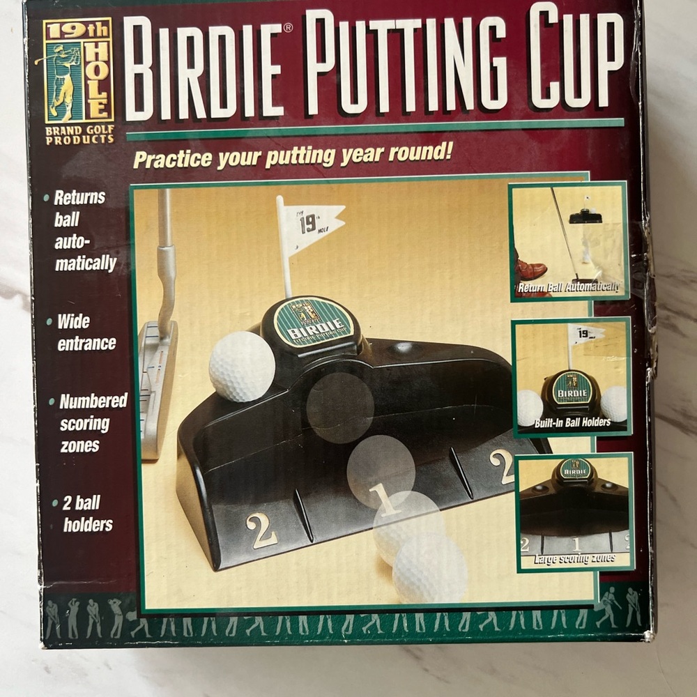 19th Hole Birdie Deluxe Electric Golf Putting Cup Automatic Return Vintage